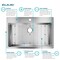 Elkay Crosstown 18 Gauge SS 33" x 22" x 9" Single Bowl Dual Mount Sink Kit with Filtered Beverage Faucet ECTSRS33229TFGB - alternate 8